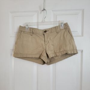 Khaki shorts & denim skirt